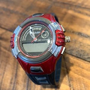 Sharp Men’s Digital Watch Needs a battery Pre owned water resistant # Shp3246